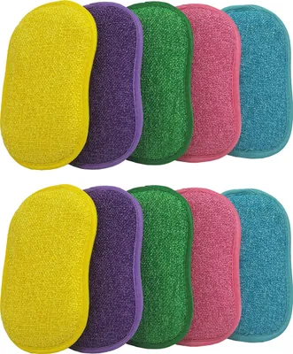 Produktbild von 2in1 Mikrofaser Schwämme | Doppel-Set (10-tlg.) : Bunt