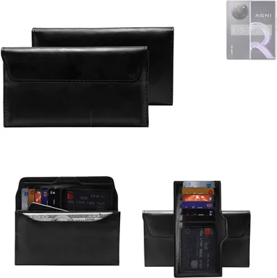Produktbild von K-S-Trade Handy Hülle kompatibel mit Lava Agni 2 Schutz Hülle Tasche Schutz Case Handytasche Kunstleder schwarz, 1x