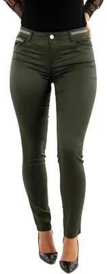 Image de Pantalon slim vert Morgan Palona pour femme, taille L