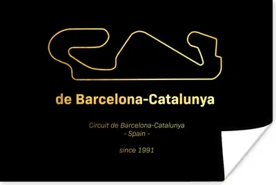 Produktbild von MuchoWow® Poster F1 - Rennstrecke - Barcelona 60x40 cm - Schlafzimmerdekoration