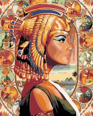 Produktbild von Zuty - Malen nach Zahlen - KÖNIGIN VON ÄGYPTEN, 40x50 cm, ohne Keilrahmen