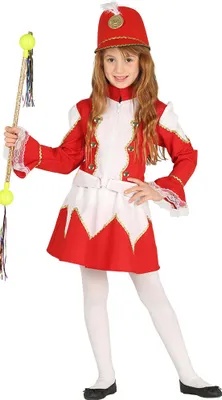 Obrázok produktu pre Fiestas Guirca Kostým majoretky pre dievča červený karneval 146