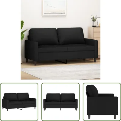 Immagine prodotto di The Living Store Divano a 2 posti in velluto nero 140 cm