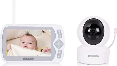 Produktbild von Chipolino Babyphone Duo View Kamera Monitor 5 Zoll Musik Alarm Nachtsicht VOX weiß