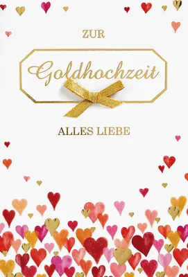 Produktbild von Goldhochzeit - 50. Hochzeitstag - Glückwunschkarte im Format 11,5 x