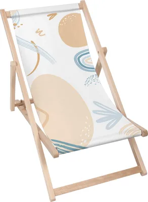Immagine prodotto di Lettino Dreamroots pieghevole in legno, legno di faggio fino a 130 kg, lettino pieghevole con regolazione dell'inclinazione dello schienale in 3 fasi, Sand e Sky