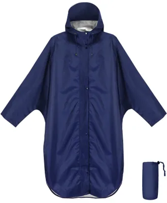 Immagine prodotto di Poncho impermeabile con cappuccio – Giacca leggera antipioggia per adulti