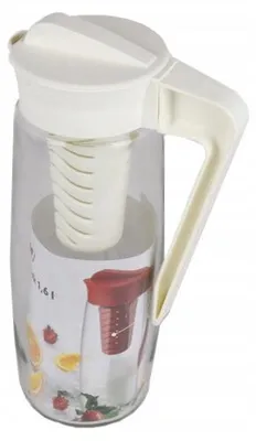 Produktbild von MPM Glas-Krug 1,6 l mit cremfarbenem Deckel