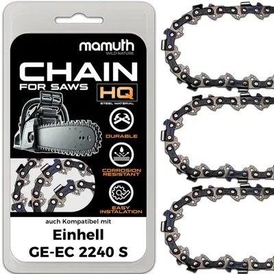 Produktbild von 3x Sägekette Kettensäge 40cm 1,3mm 3/8" 56 TG für Einhell GE-EC 2240 S
