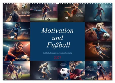 Produktbild von Motivation und Fußball (Wandkalender 2027 DIN A2 quer), CALVENDO Monatskalender