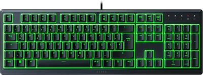 Produktbild von Razer Ornata V3 X Gaming Tastatur QWERTZ DE, flache leise Membran-Switches, Chroma RGB, ergonomische Handballenauflage, Anti-UV Tasten Design PC USB