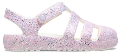 Imagen del producto de Crocs Classic Glitter para niños, modelo Fisherman, talla 36-37