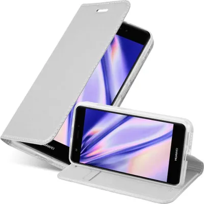 Produktbild von Cadorabo Handyhülle für Huawei NOVA Schutz Hülle in Silber Cover Etui Book Case Booklet