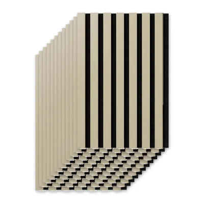 Produktbild von Lamelldekor 30x60 cm - Set 12 Stück (2,16 m²) - MDF-Paneele - Filzunterlage - Wandverkleidung - PALOMINO