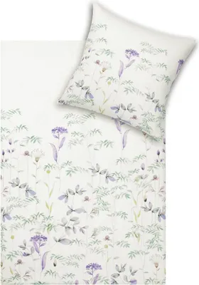 Produktbild von Estella Ateliers Mako-Satin- Bettwäsche-Garnitur Greenfield Farbe gras Größe 155x220+80x80