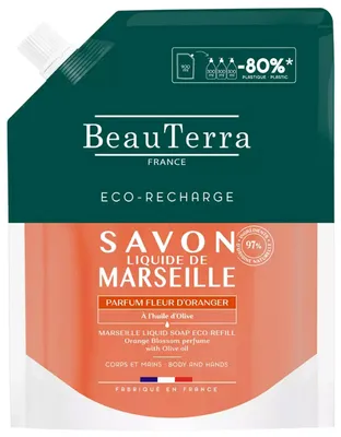 Image de Savon MARSEILLE à la fleur d'oranger, Recharge 900 ml