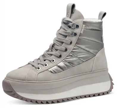 Image de Tamaris - Bottines à lacets, couleur beige, pour le quotidien