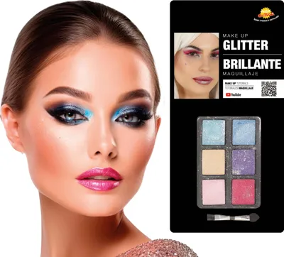 Image de Sirènes Licornes Carnaval Palette de maquillage pour les yeux Set d'ombres à paupières Mondes imaginaires Couleurs Palette de maquillage Idées de maquillage créatives, Couleur : Multicolore