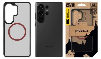 Immagine prodotto di Custodia posteriore tattica MagForce Hyperstealth 2.0 per Galaxy S26 Ultra, colore nero/rosso