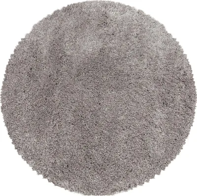 Produktbild von Teppich Wohnzimmer Hochflor Beige 160x160 Rund Unicolor - Einfarbig aus Polyester