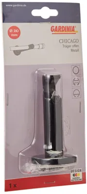 Obrázok produktu pre Gardinia konzola otvorená pre Ø 20 mm čierna 8 cm