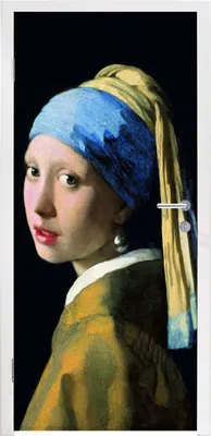 Produktbild von MuchoWow® Türtapete Selbstklebende Türfolie Das Mädchen mit dem Perlenohrring - Johannes Vermeer 95x235 cm Türposter Türaufkleber Klebefolie Türklebefolie - XXL-Poster - Türtapeten - Türplakaten