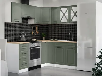 Obrázek produktu pro Rohová kuchyňská linka ASTRID 190x170cm - Olive