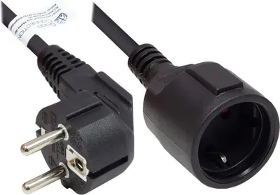 Image de Rallonge avec contact de protection type E+F, coudée, 10 m, 1,50 mm², IP44