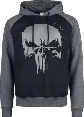 Produktbild von The Punisher Kapuzenpullover Herren Skull schwarz/grau S
