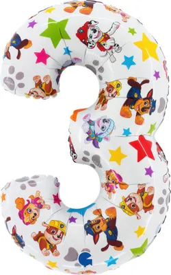 Produktbild von Star Zahl 3 Folienballon 66 cm