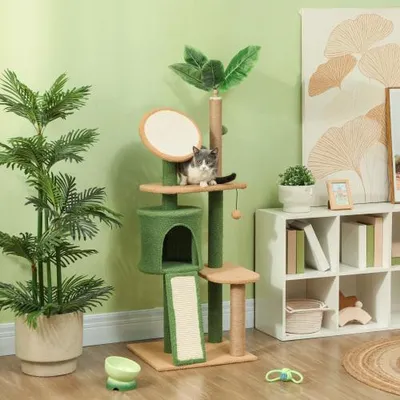 Produktbild von Kratzbaum 48*44*139 cm mit Katzenhöhle Spielball Katzenkratzbaum für Katzen bis 5 kg