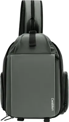 Produktbild von Cwatcun D107 Fotografie-Kameratasche, Kamerarucksack, wasserdichte Kamera-Umhaengetasche mit Seitentasche, 10,9 Zoll Tablet-Fach, Stativhalter fuer DSLR-Kameras