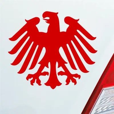 Produktbild von Auto Aufkleber Bundesadler Deutschland Heimat GER 11,5x10 cm Rot Sticker Heckscheibenaufkleber