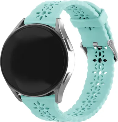 Produktbild von Strap-it Samsung Galaxy Watch 6 - 44mm Gemustertes Silikon Armband (Meeresblau)