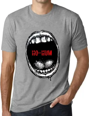 Produktbild von Herren Grafik T-Shirt Mundausdrücke ho-hum – Mouth Expressions Ho-Hum – Öko-Verantwortlich Vintage Jahrgang Kurzarm Lustige Druck Geburtstag Geschenk