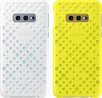 Image de SAMSUNG EF-XG970CW - Coque perforee Blanc & Jaune G S10e