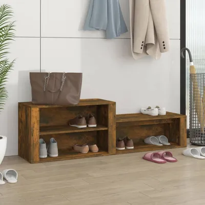 Produktbild von vidaXL Botník kouřový dub 150x35x45 cm odvozený výrobek ze dřeva