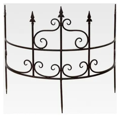 Produktbild von Staudenhalter AGRI Staudenbinder Strauchhalter halbrund Rankhilfe H/B/T: 61/70/32 cm Metall Dunkelbraun