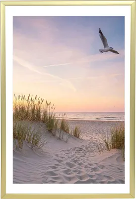 Produktbild von Bilderrahmen Fotorahmen aus Kunststoff Bilder Foto Posterrahmen Collage AC-6 - Farbe: Gold | Format: 30x45