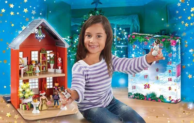 Produktbild von PLAYMOBIL 70383 Großer Adventskalender XXL Weihnachten im Stadthaus mit Figuren