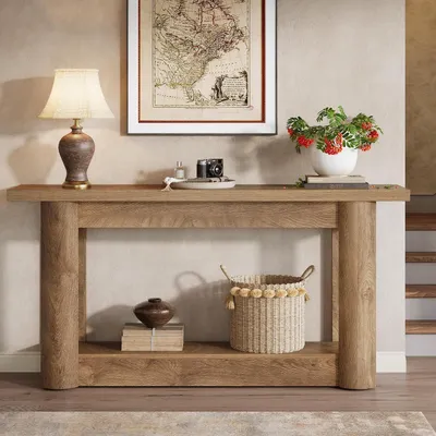Produktbild von Konsolentisch 160 cm 2-stufig Braun Landhausstil