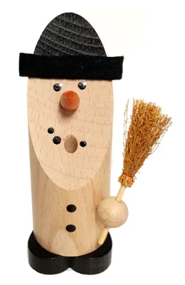 Produktbild von Räuchermann Schneemann mit Besen BxHxT 5x13x5cm NEU