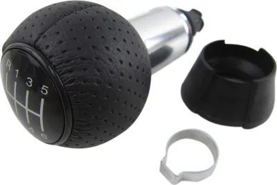 Produktbild von PREMIUM Schaltknauf Knauf Alu Schwarz Loch Leder 6-Gang für Audi