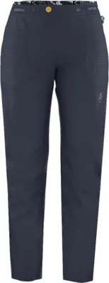 Dunkelblaue Kletterhose "Labyrinth Pants" von La Sportiva; mit elastischem Bund und seitlichen Taschen.