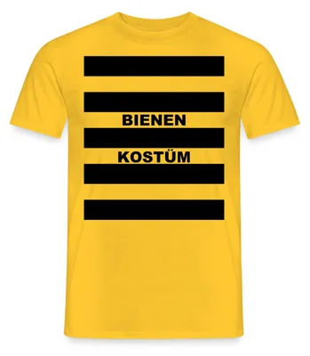 Produktbild von Spreadshirt Biene Kostüm Fasching Karneval Bienenkostüm Männer T-Shirt, XXL, Gelb