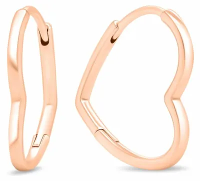 Immagine prodotto di Orecchini romantici placcati in oro a forma di cuore, modello EA391R