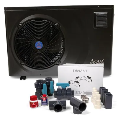 Produktbild von AquaForte Full Inverter Wärmepumpe 7,2 kW inkl. Wi-Fi + Bypass-Set
