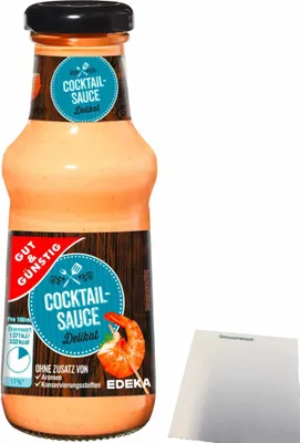 Produktbild von Gut & Günstig delikate Cocktail-Sauce (250ml Flasche) + usy Block