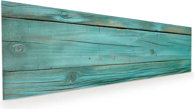 Produktbild von Glasbild 120x40cm in XXL für Wohnzimmer, Schlafzimmer Motiv Holzplanken Türkis