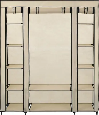 Immagine prodotto di Armadio con Scomparti e Aste Crema 150x45x176 cm in Tessuto